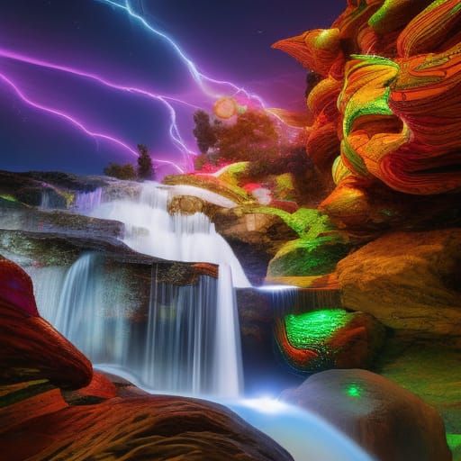 Rainbow Chameleon Portrait in Hyperrealistic Style