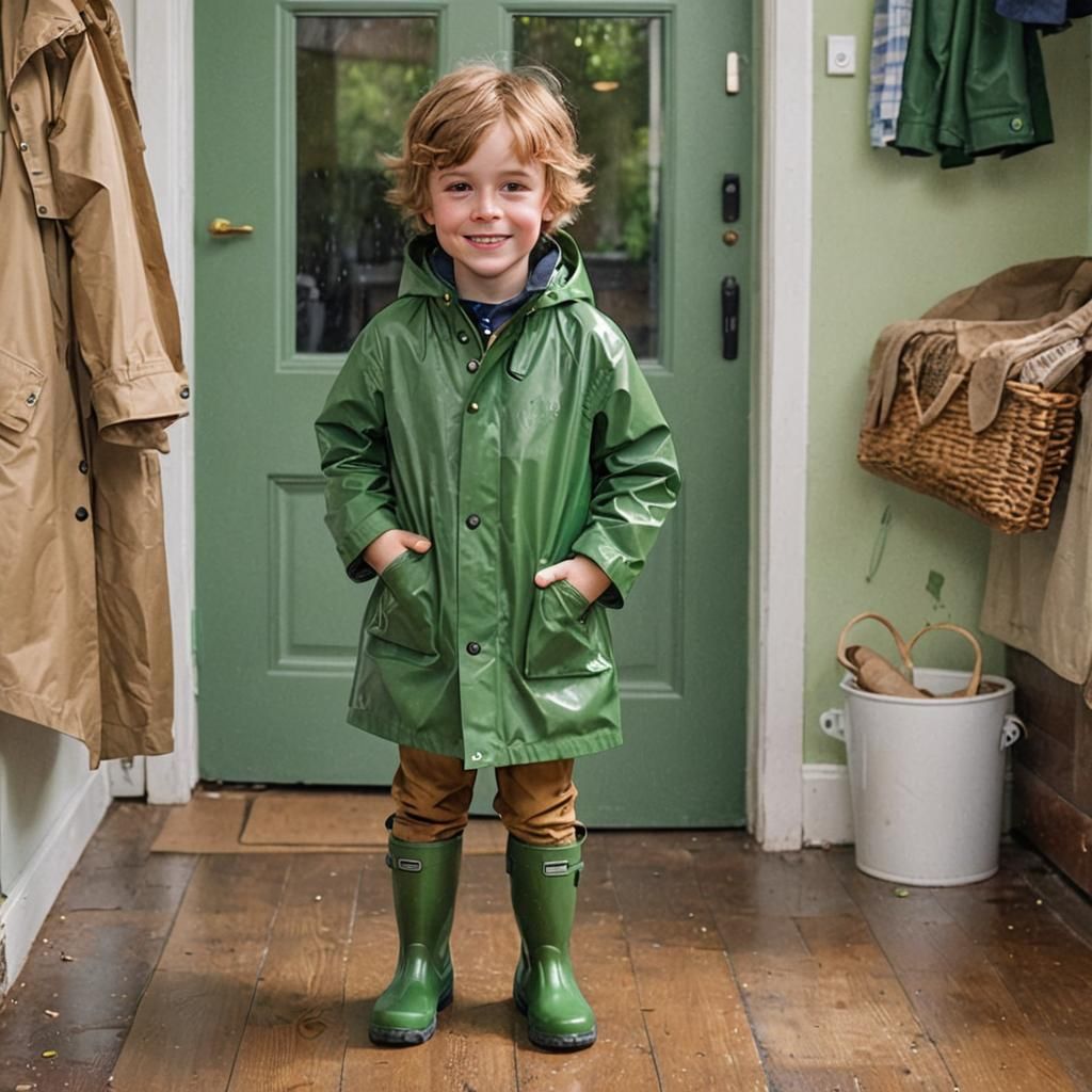Theodore's Rainy Day Adventure in Green