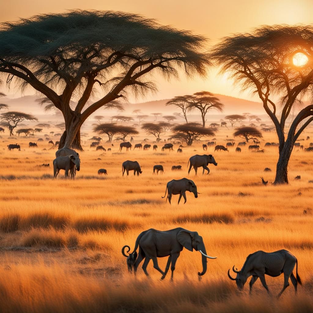 Serengeti Wildlife Photography: Golden Hour on the Savannah