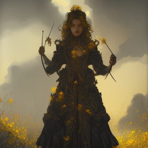 High Gothic Noir Sword in Golden Sunlight