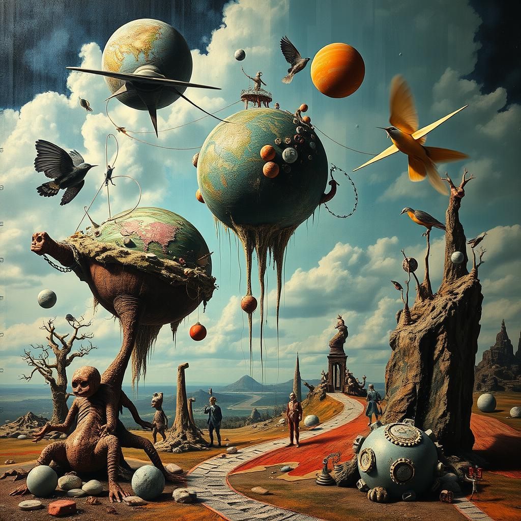 Surreal 21st Century Dreamscape in Surrealist Style