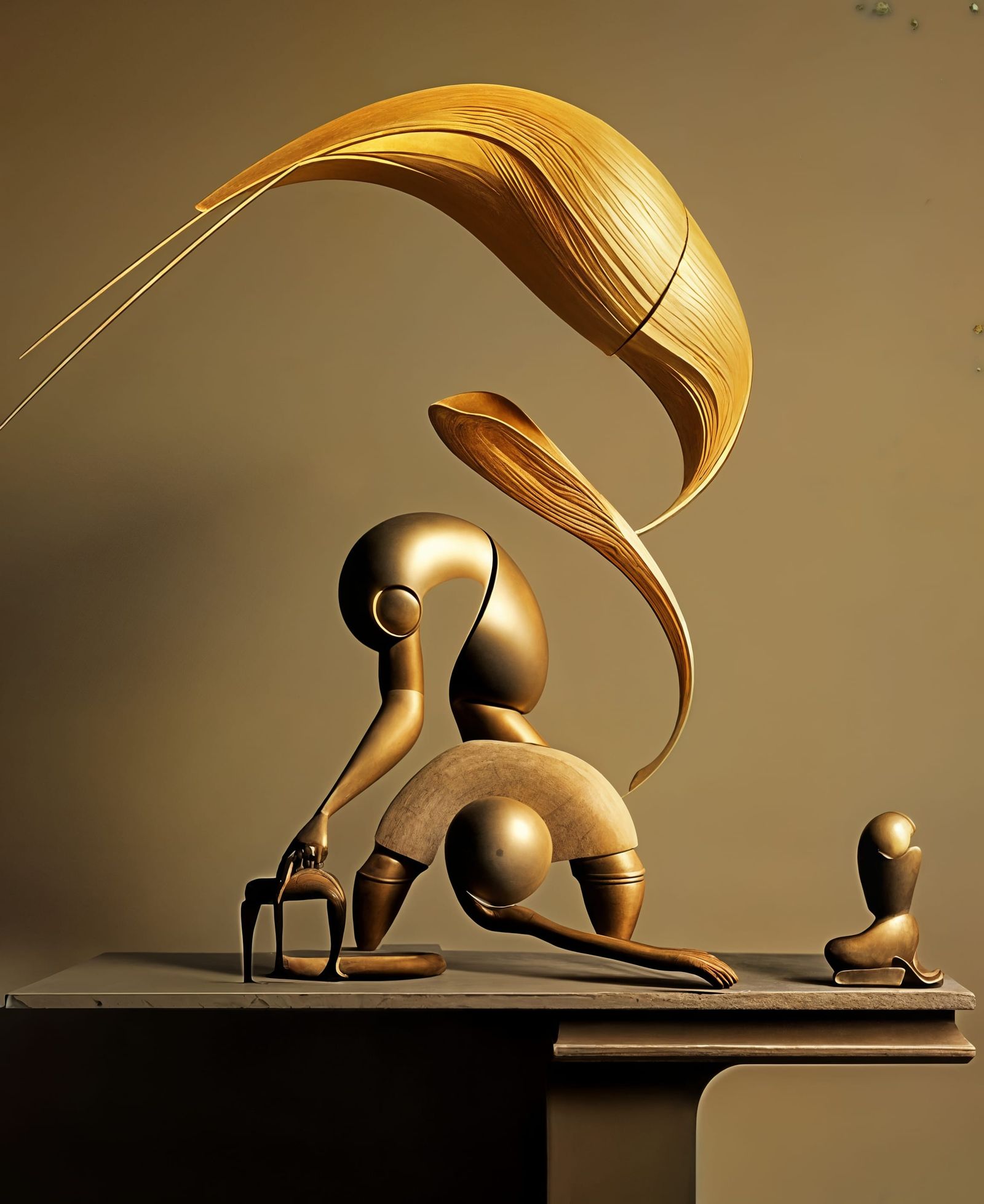 History of Bipedal Life as Surreal 3D Art