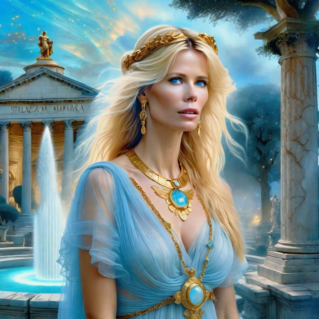 Claudia Schiffer in Roman Fantasy World Portrait