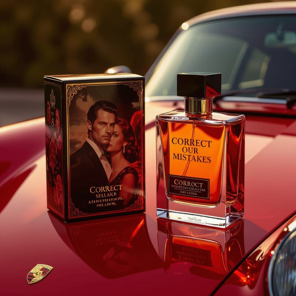 Correct Our Mistakes Cologne with Porsche in Cinematic Glow