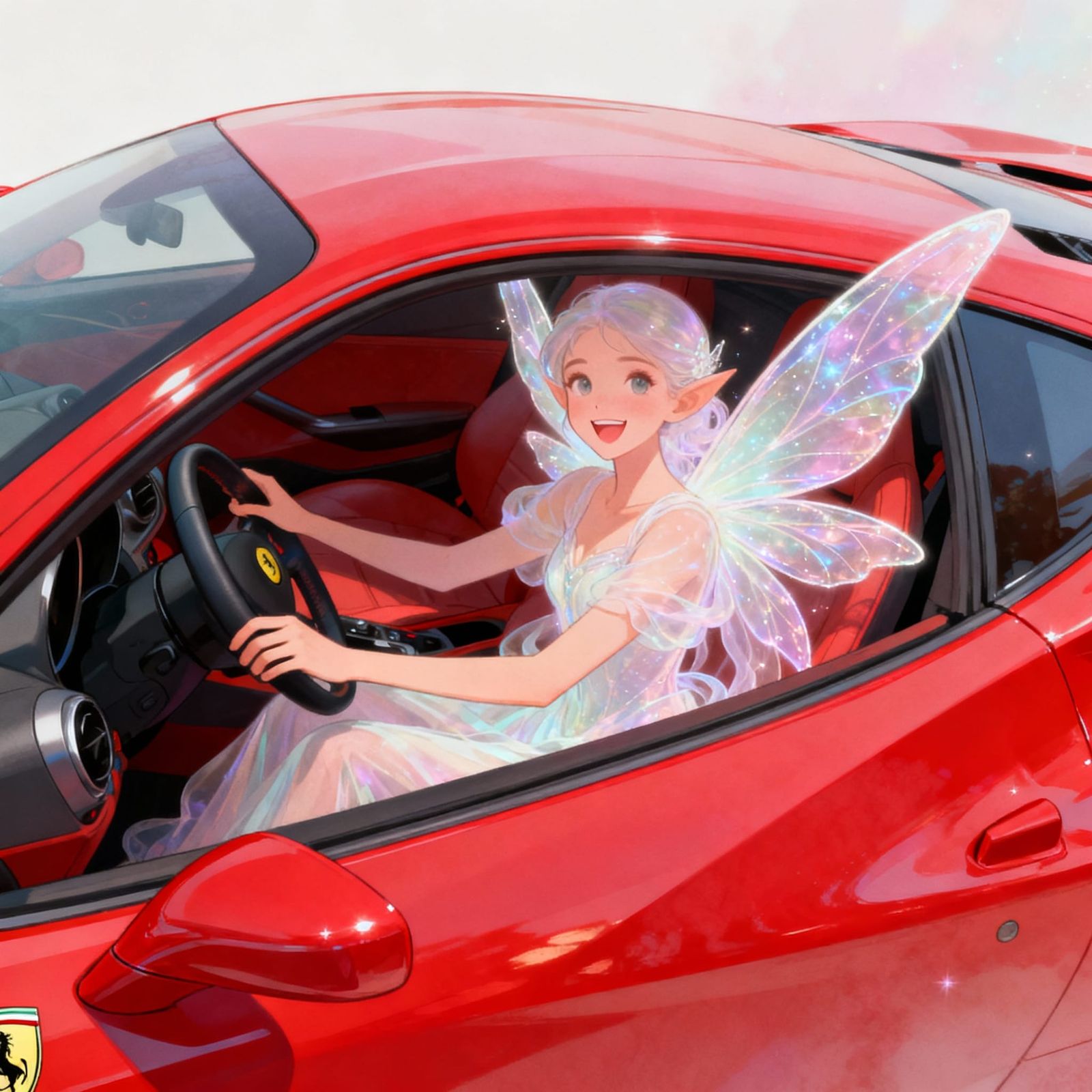 Airy Fairy Drives a Ferrari