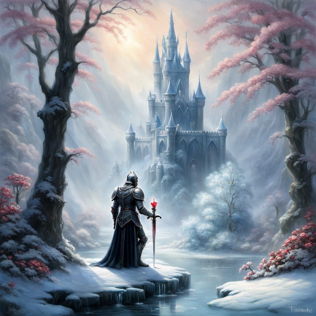 Ethereal Fantasy Knight Offers Heart to Ice Princess