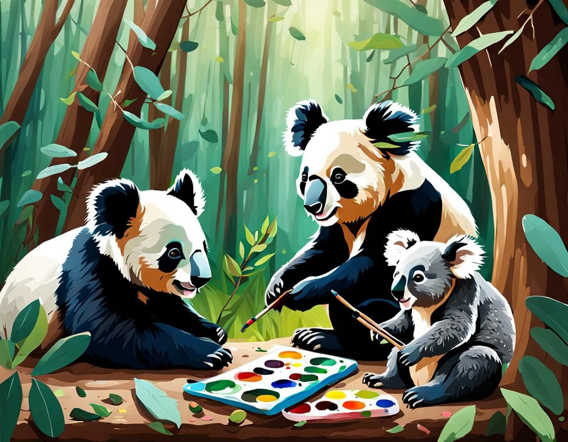 Pandas and Koalas Art Workshop