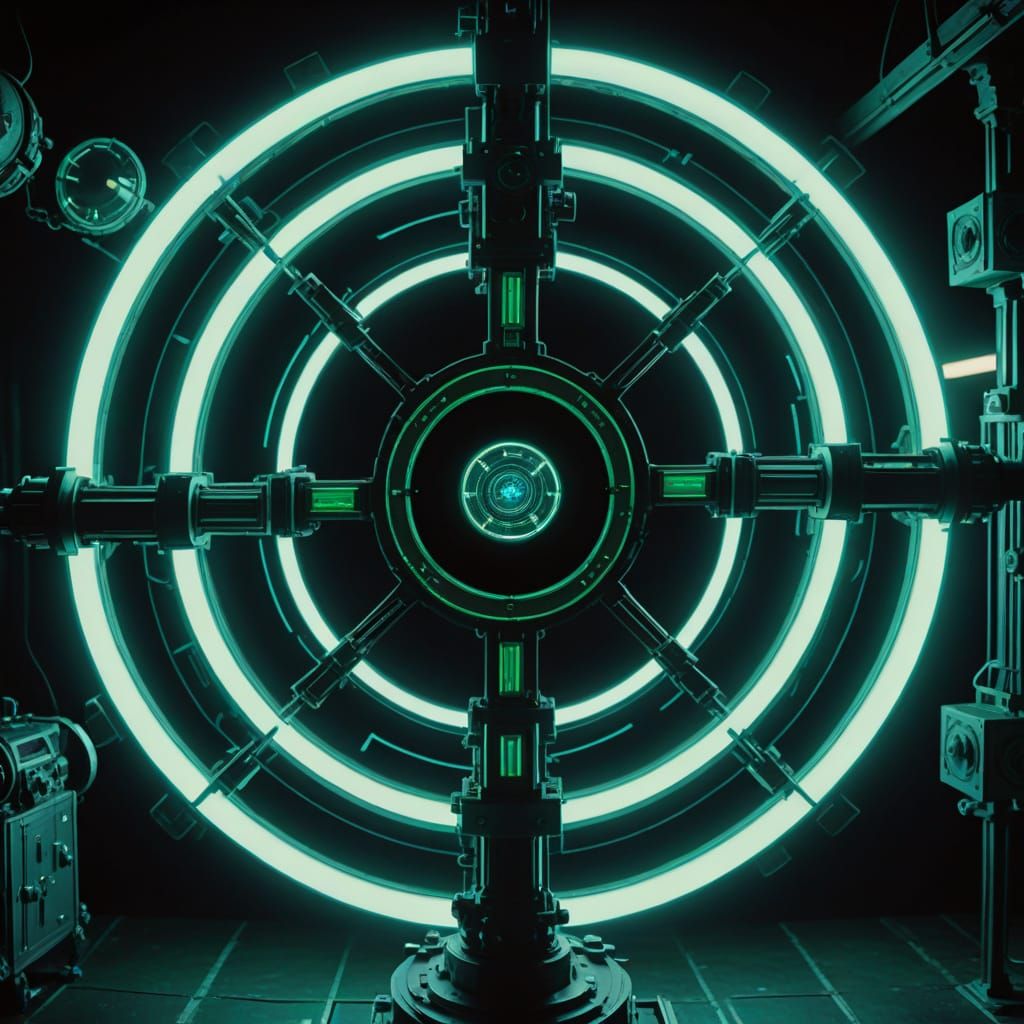 Cyberpunk Space Station with Double Barrel Cannon