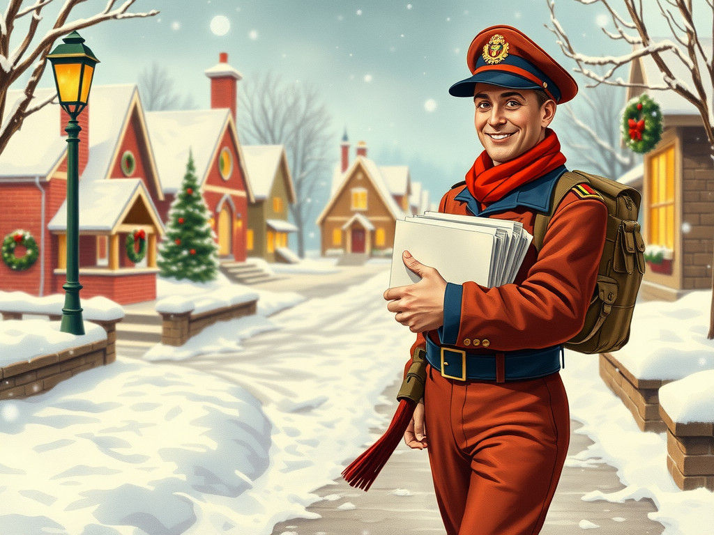 1950s Christmas Postcard