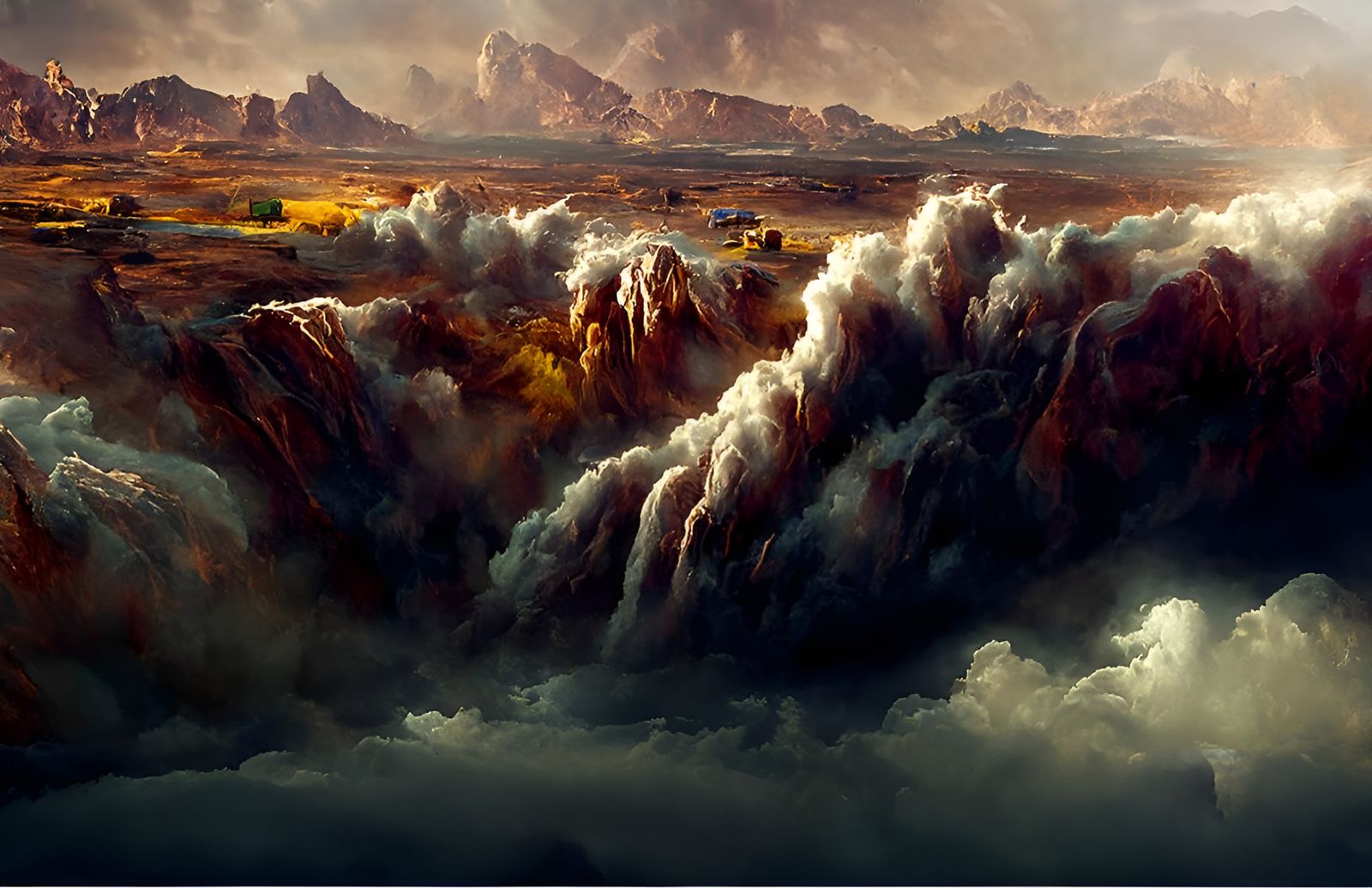Epic Desert Dust Storm in Hyperrealistic Landscape