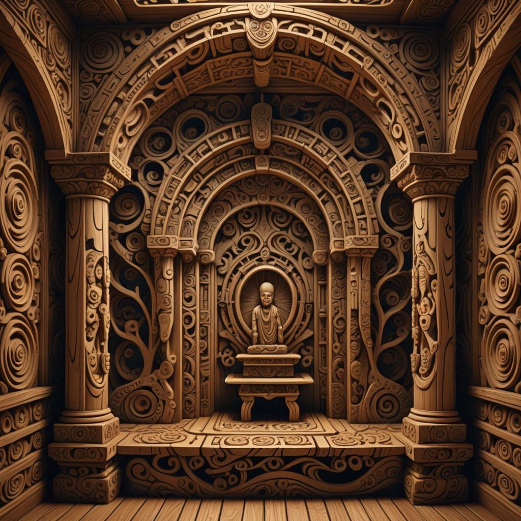 Abstract Digital Rendering of Ancestor Alcove