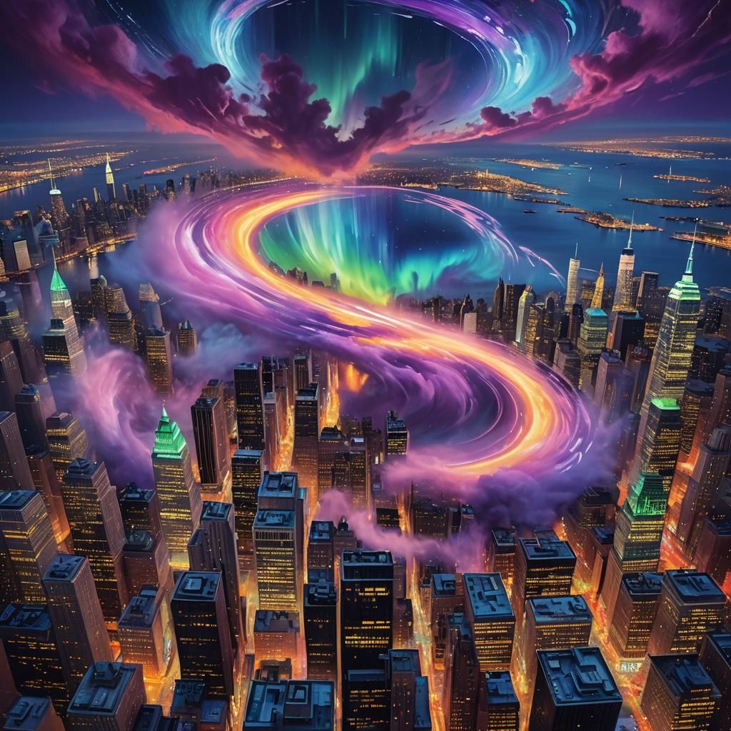 Cosmic Storm Unleashed Over New York City