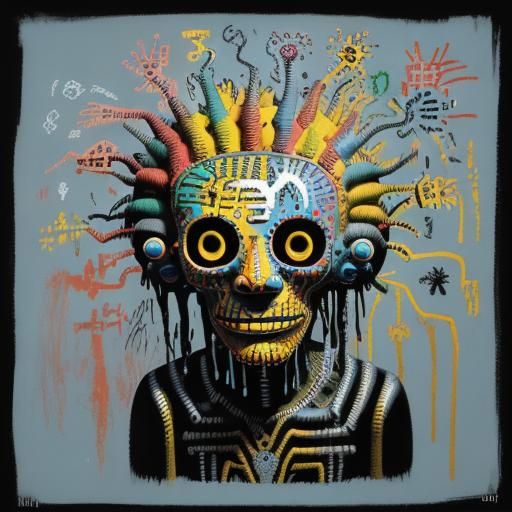 Robot Portrait in Surrealist Splash Art Style