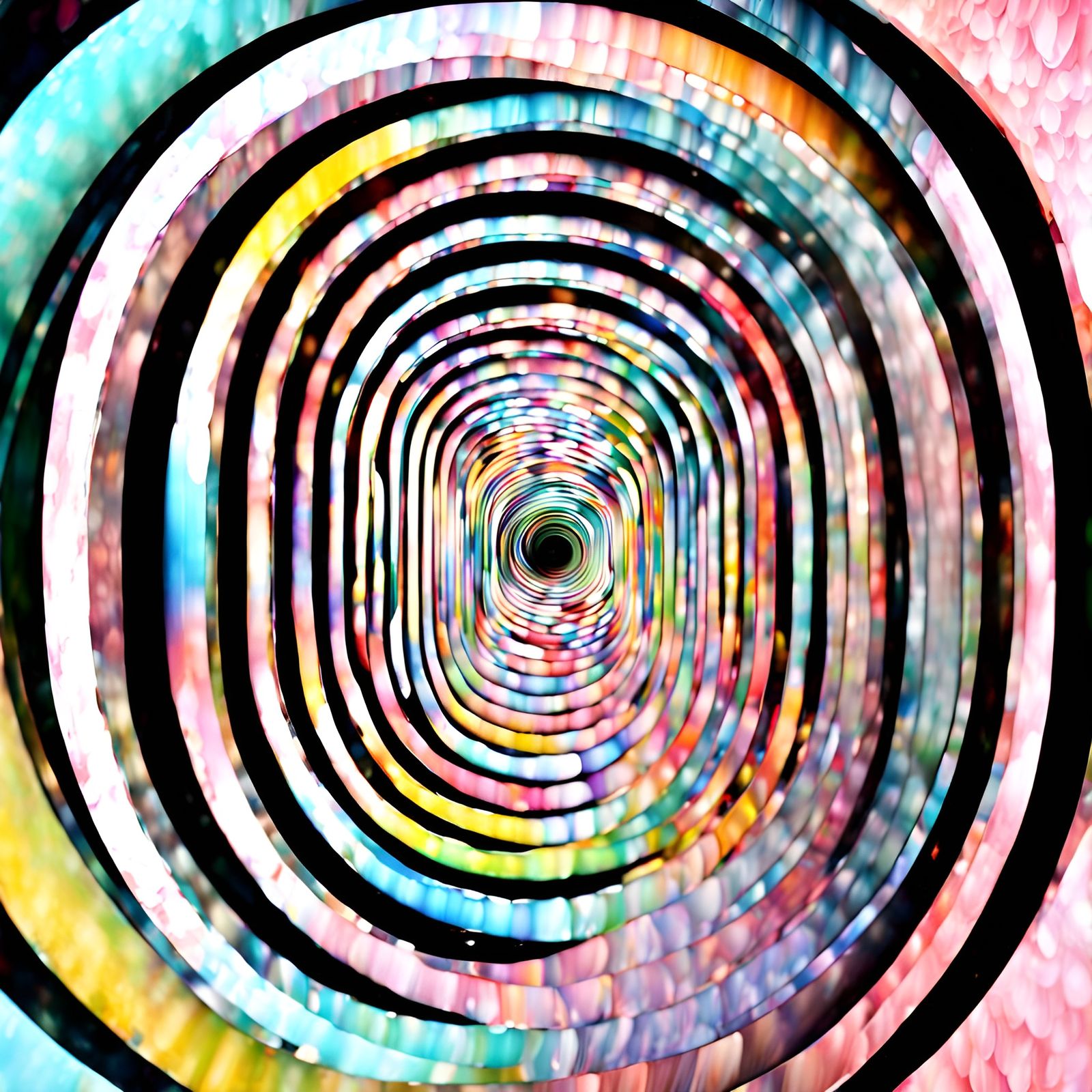 Endless Droste Effect in Pastel Colors