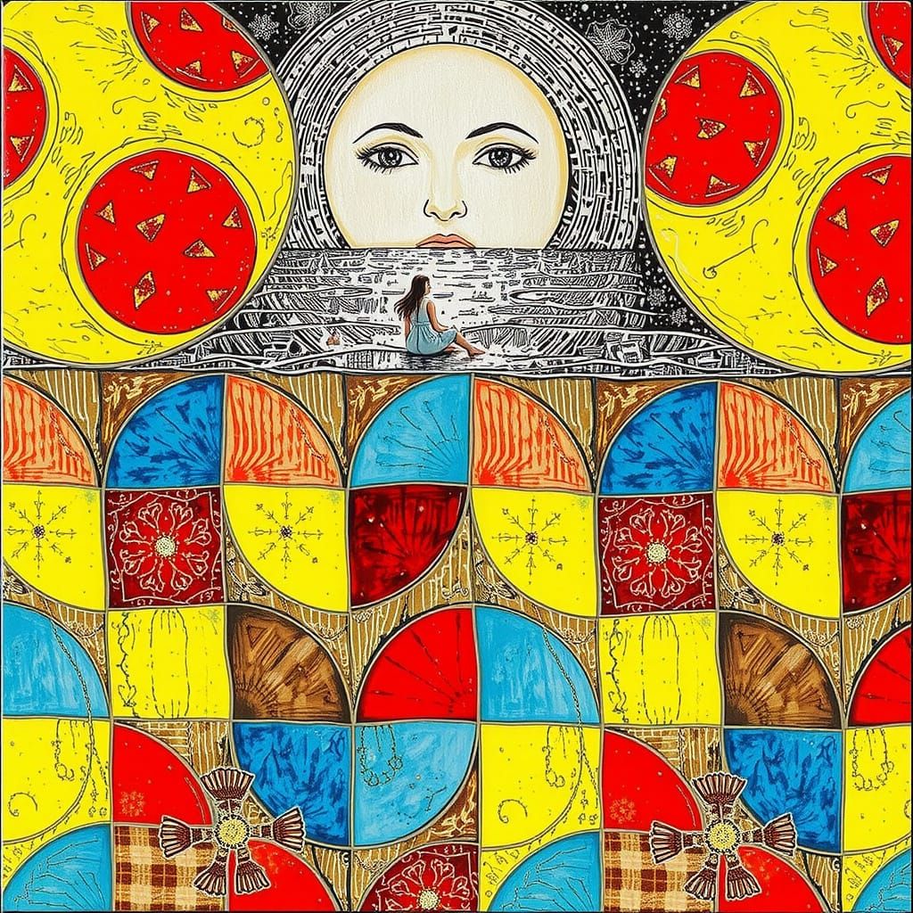 A Lonely Woman Contemplates Love and Loss on a Moonlit Beach