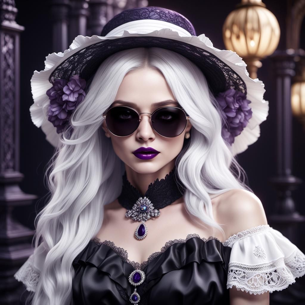 Elegant Woman in Silk Dress: Detailed Matte Painting