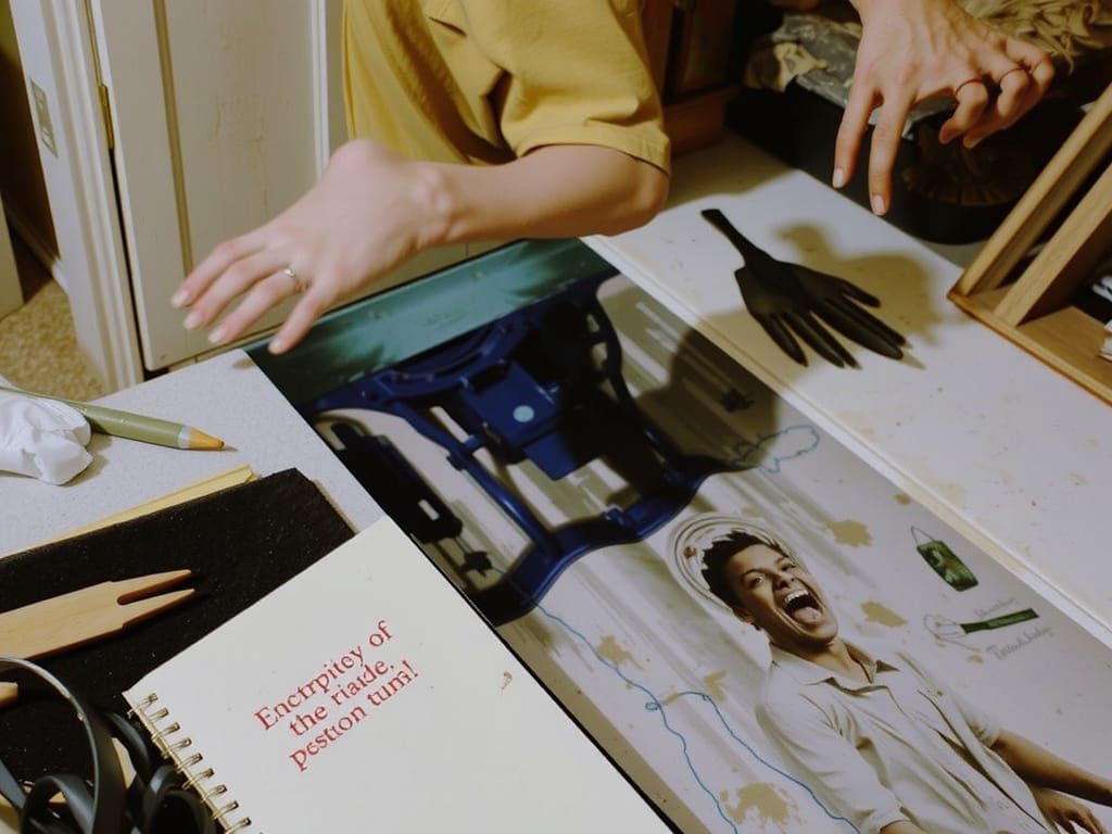 Distorted Figure Leaping with Jagged Teeth