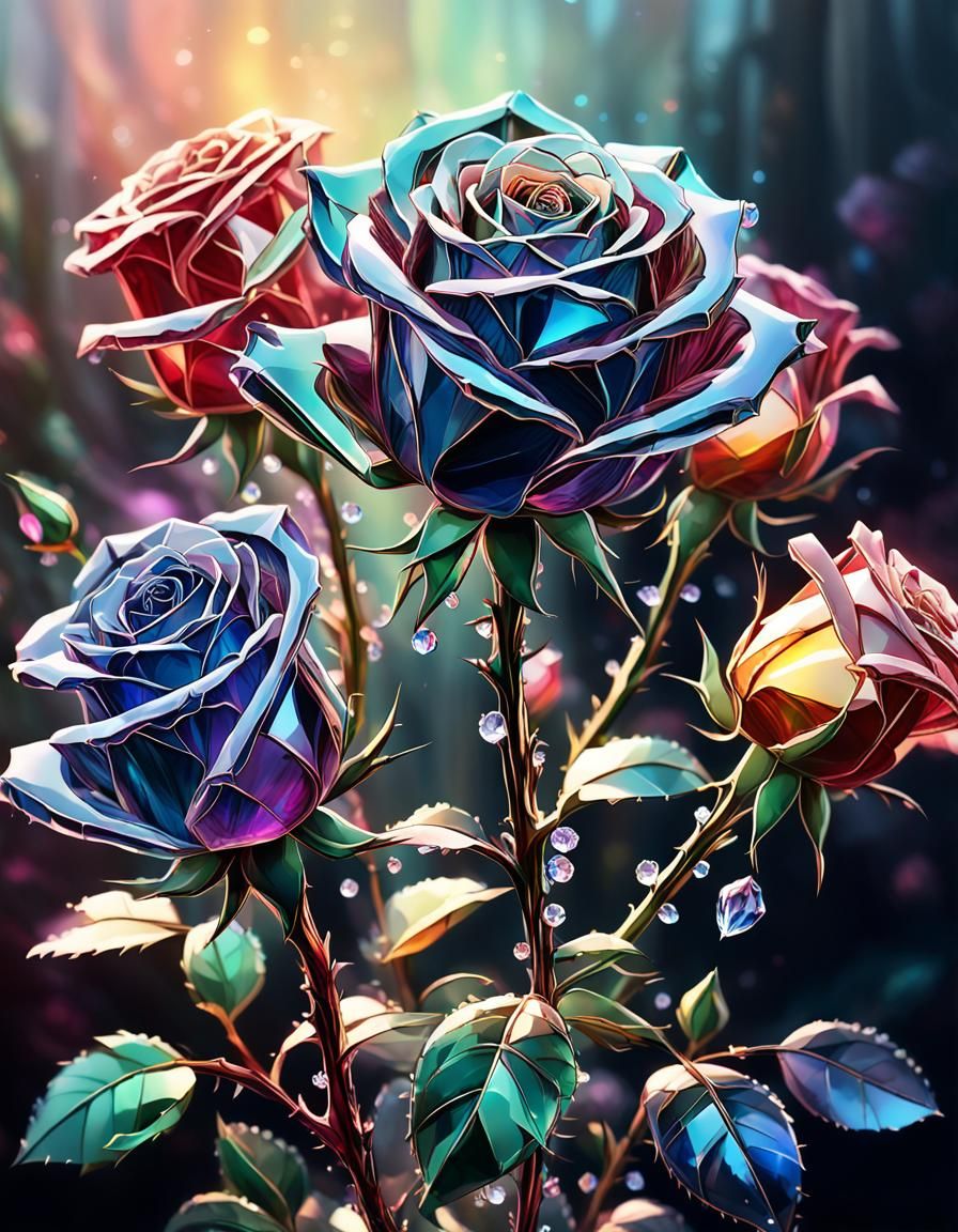 crystal roses