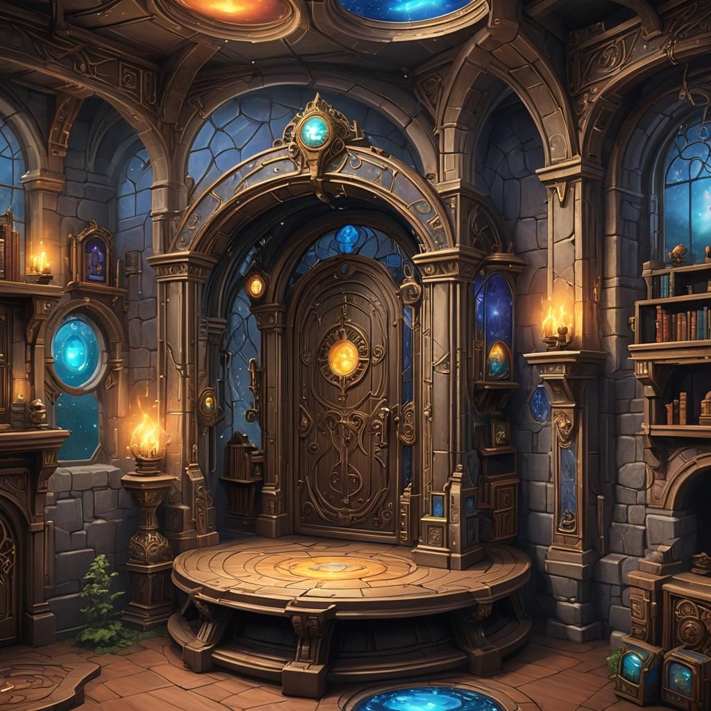 Magic Portal to Other Worlds in Castle