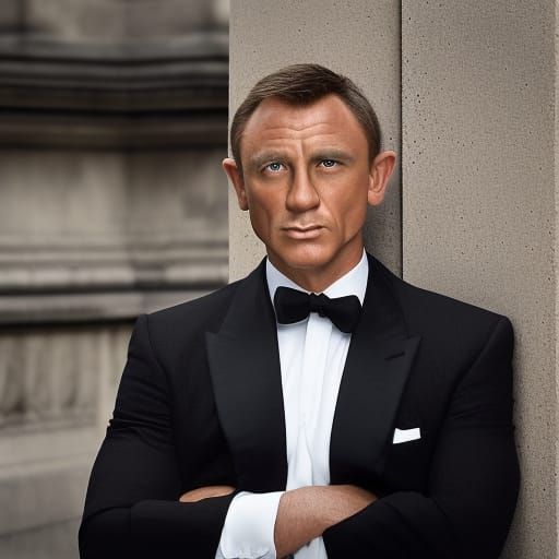 James Bond Portrait in Trafalgar Square