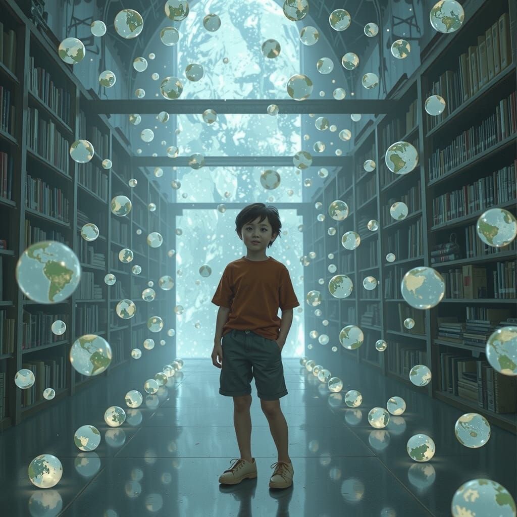 Girl Chooses World from Cosmic Landscape in Hyper-Realistic ...