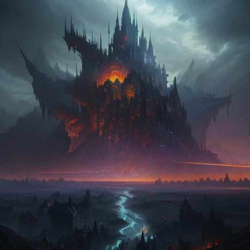 Dramatic Fantasy Landscape in Digital Matte Painting