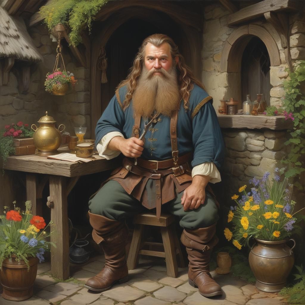 Lord of the Rings Dwarf Blacksmith Portrait