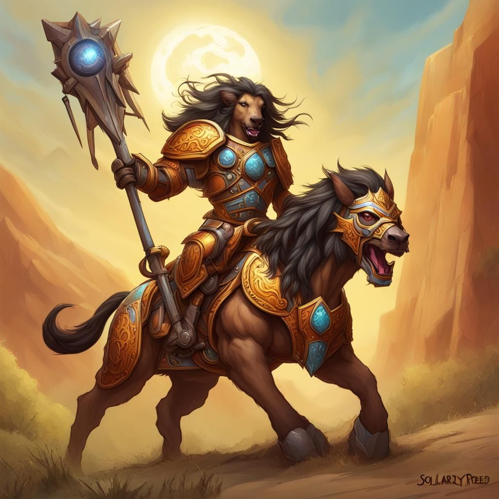 Fiery Solar Steed: A Blazing Equine Fantasy