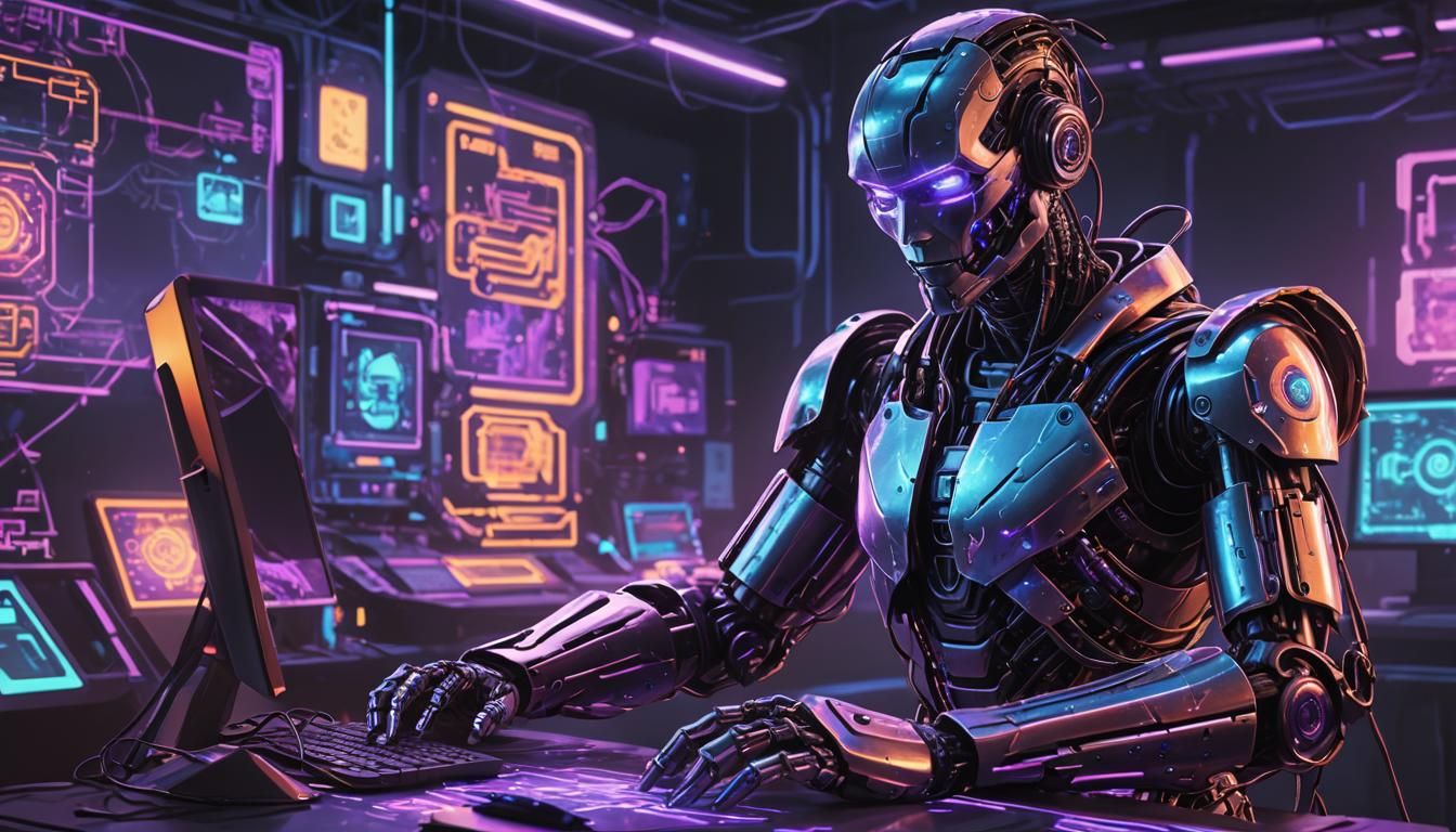 Robot Passes Human Test in Cyberpunk Style