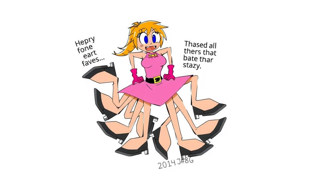 Anime Woman Tap Dancing with Carefree Energy