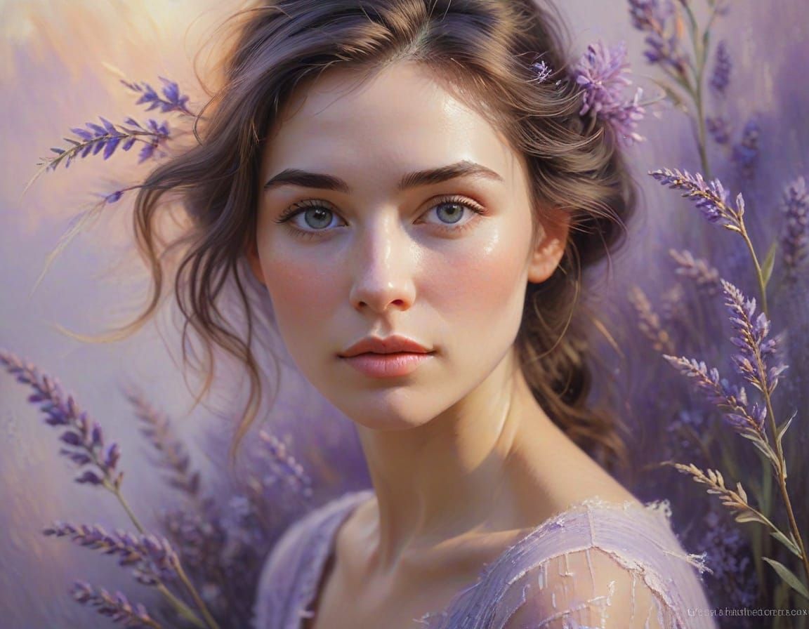 Ethereal Woman in Soft Impressionist Light