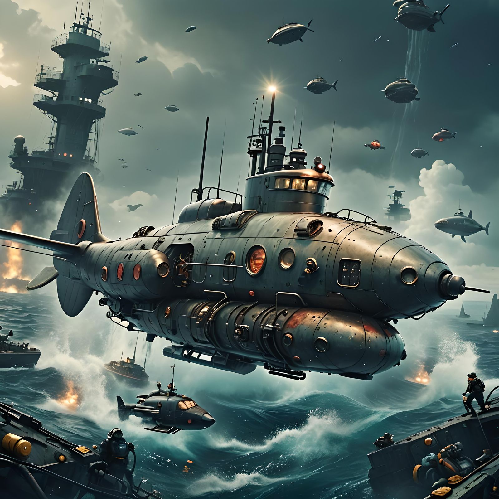 Miniature Submarine's Bloodstream Rescue Mission