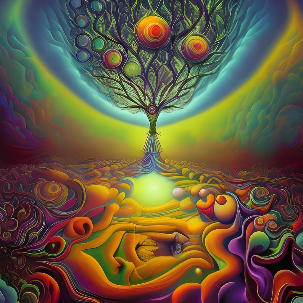 Psychedelic Journey: A Surreal Digital Illustration