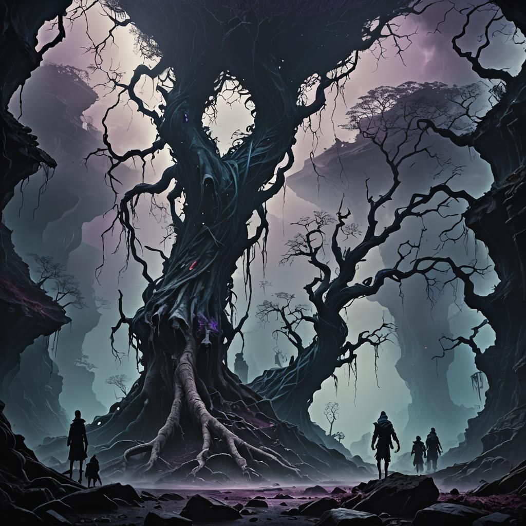 Ominous Dark Creatures Emerge: Eerie Digital Art