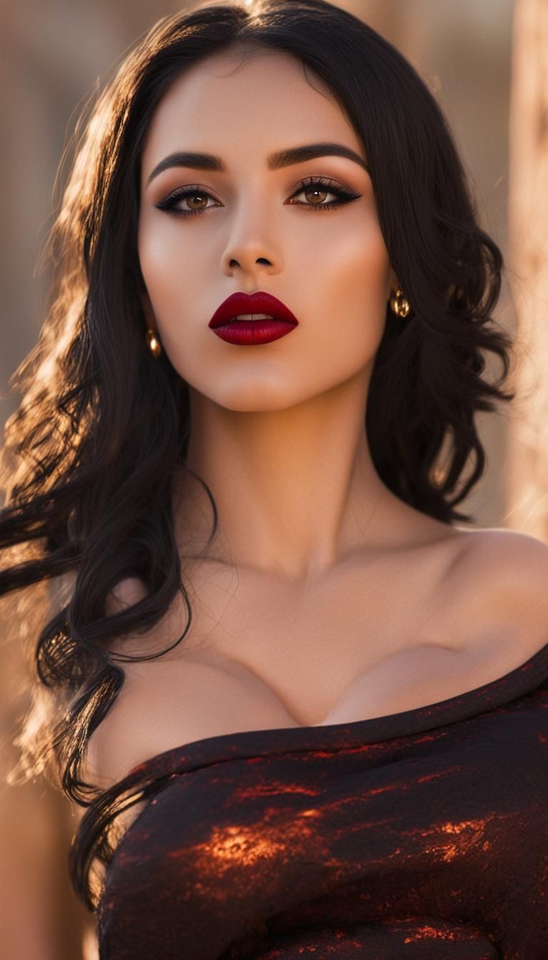 Fiery Elegance: A Vision of Allure