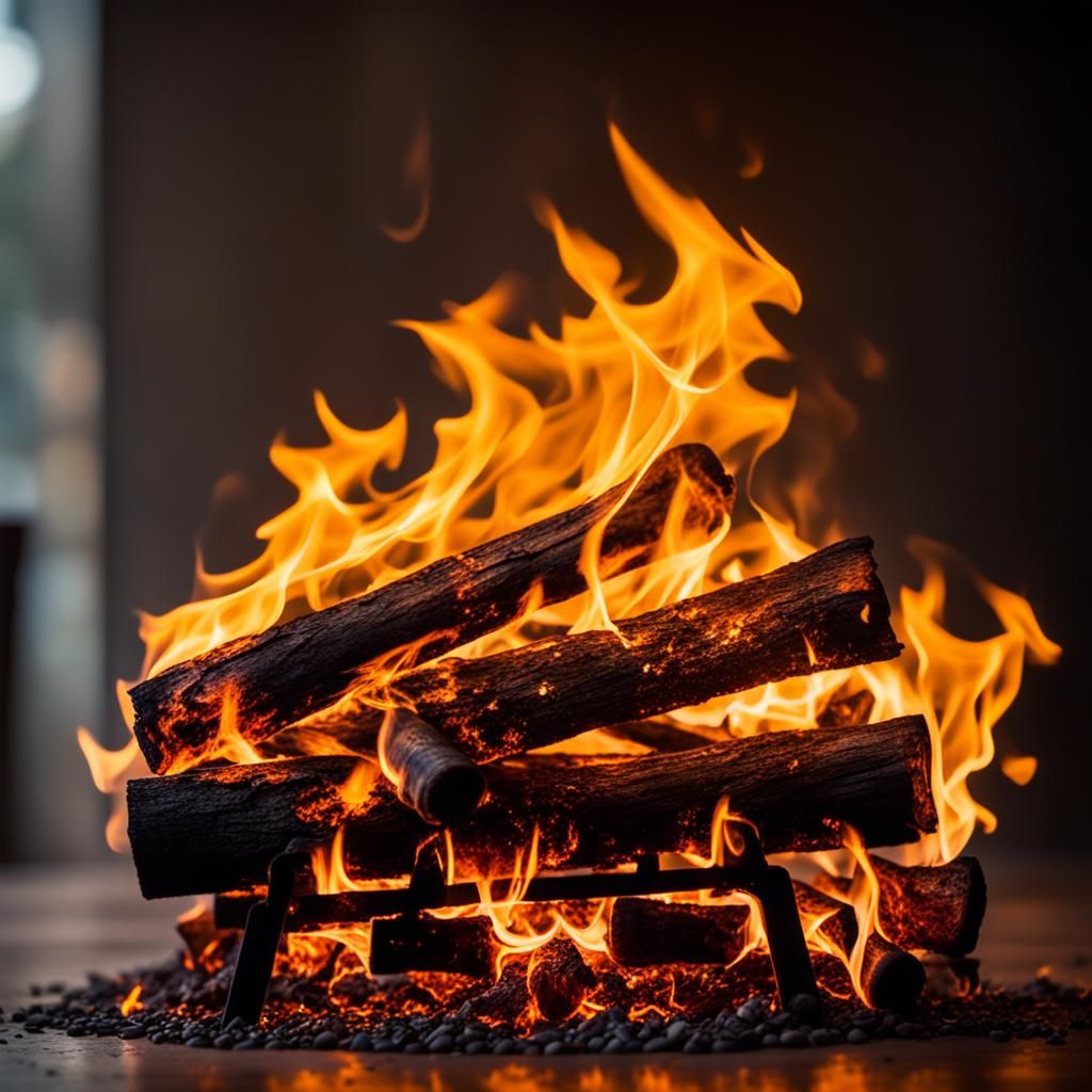 Realistic Fire Photography with Bokeh and Natural Light