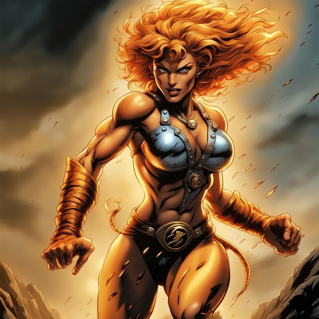 Cheetara Runs at Light Speed: Comic Art