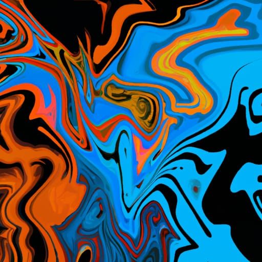 Creepy Sinister Abstract Art in Color