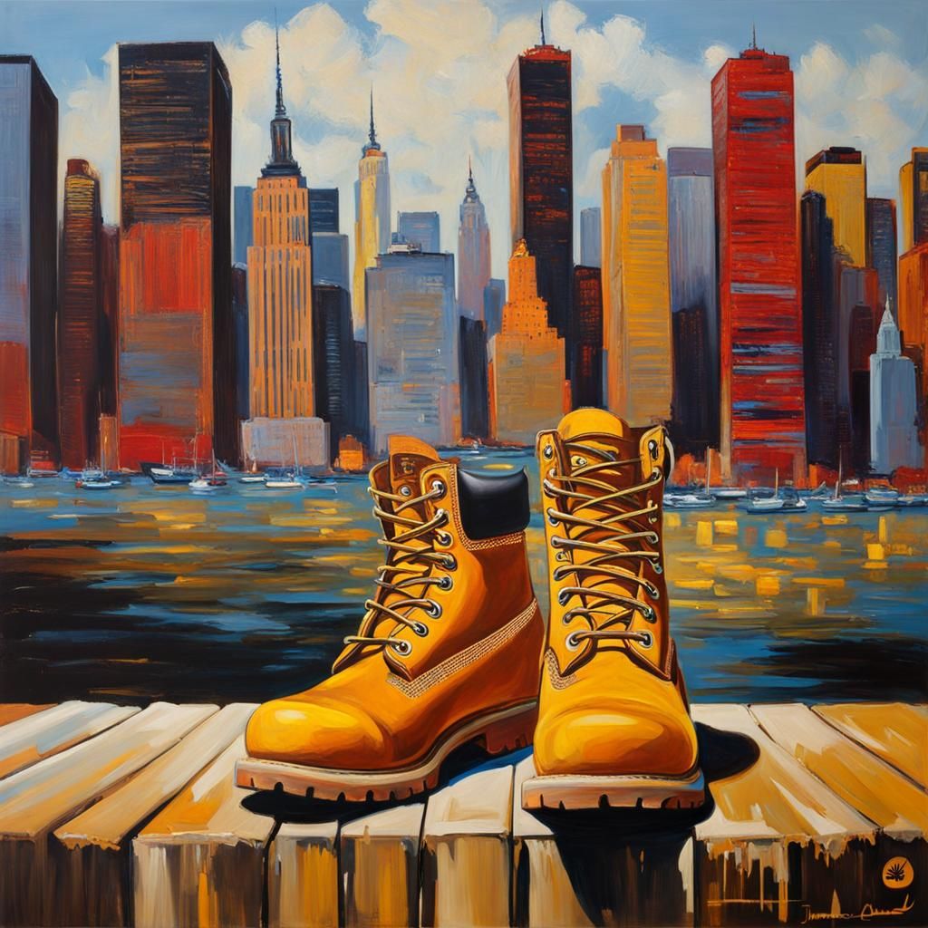 Pop Art Timberland Boot in New York Style
