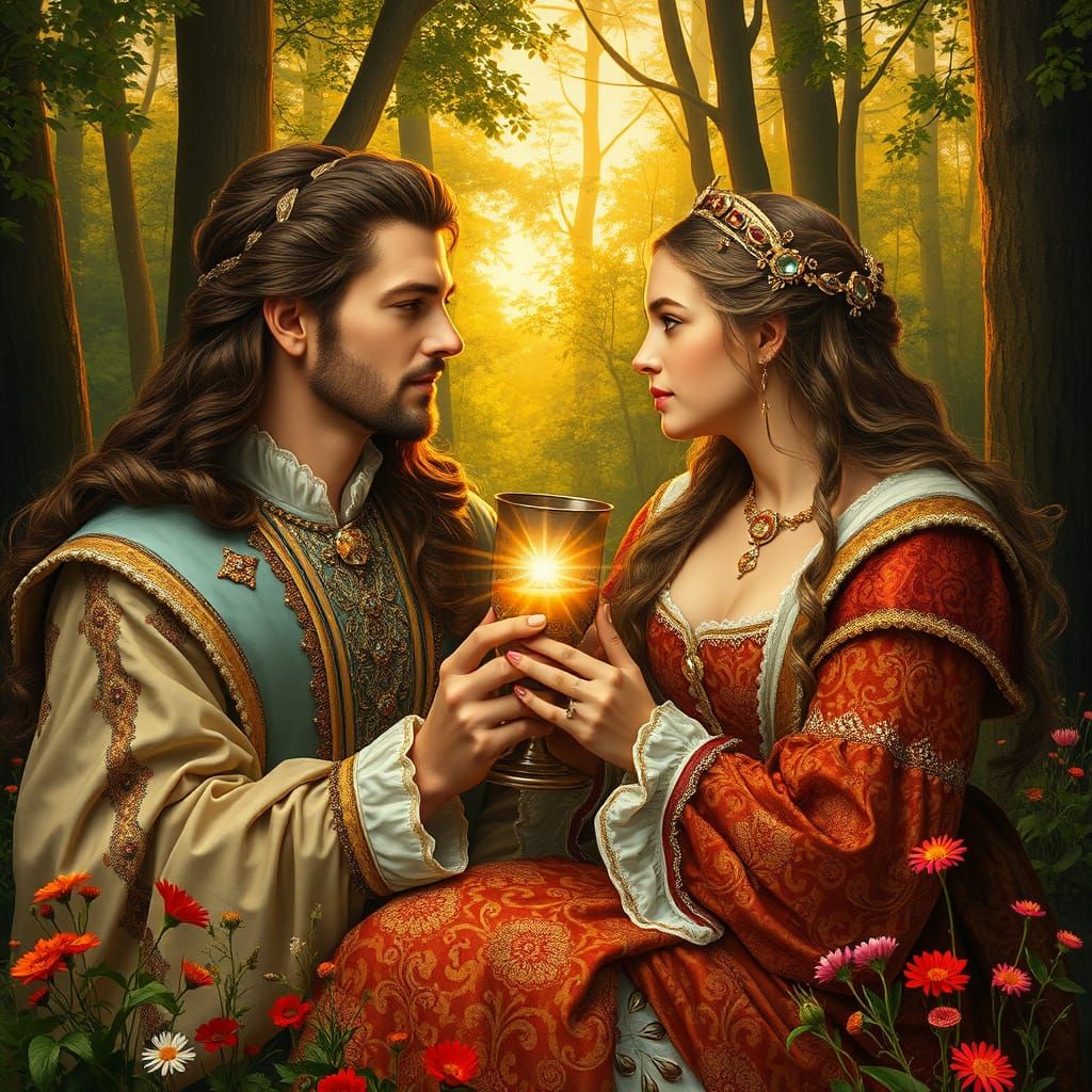 Medieval Romance in a Lush Forest