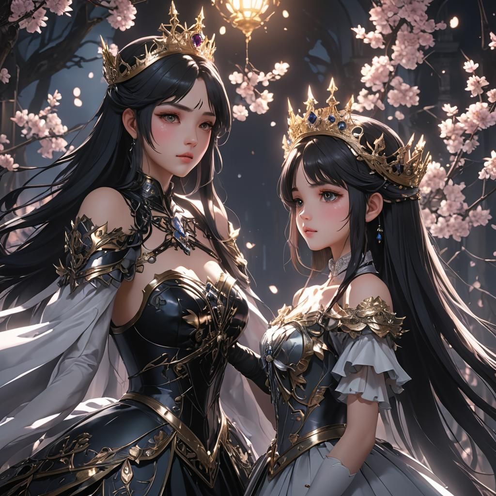 Anime Style Princesses of Light and Dark