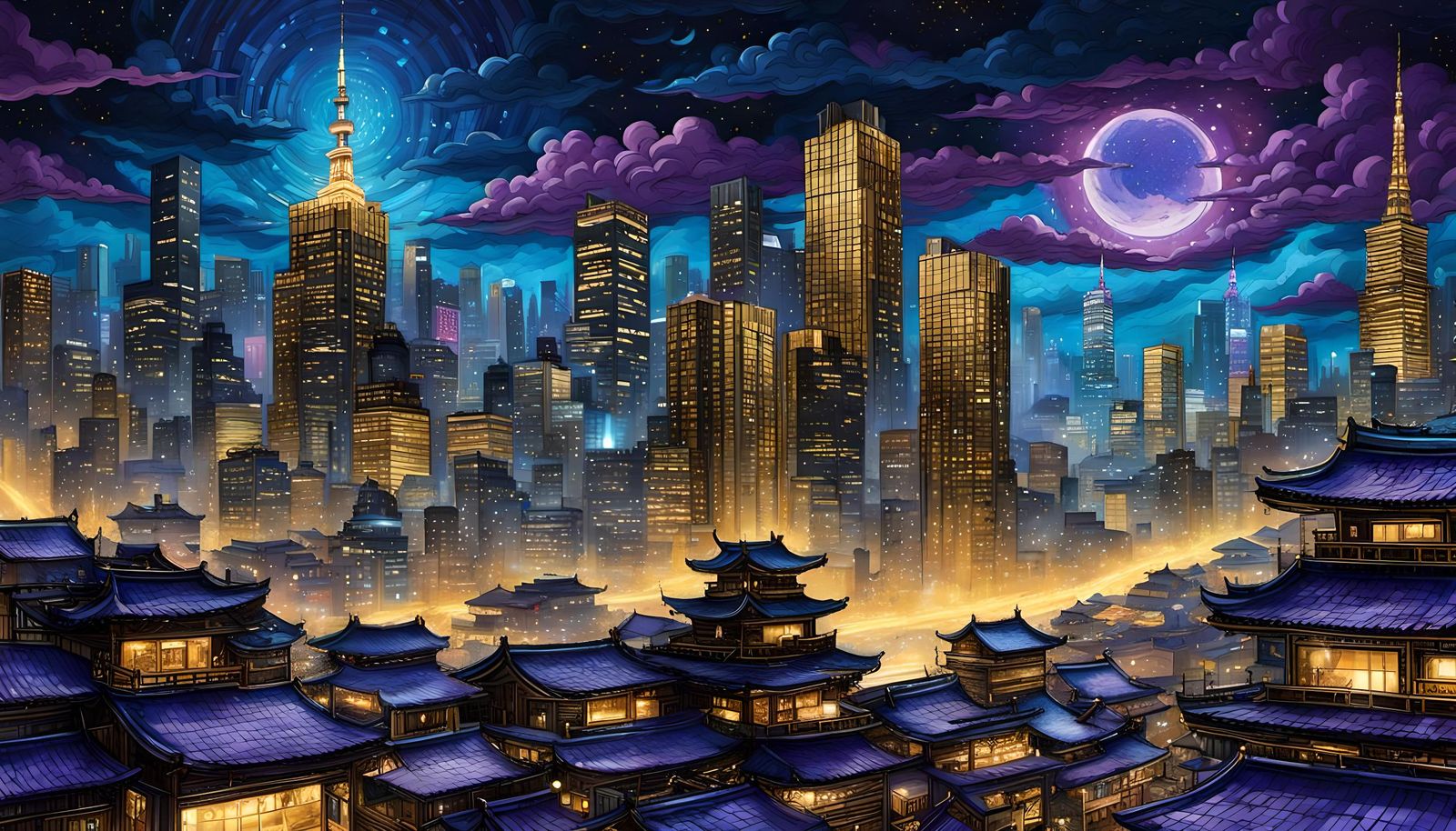 Cyberpunk Tokyo Noir After Rain