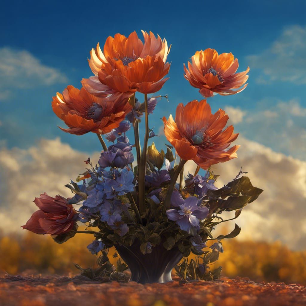 Dark Fantasy Family Flower Concept Art