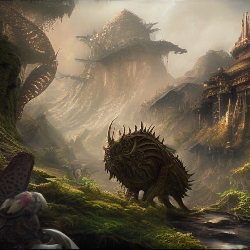 Epic Dragon in Detailed Cinematic Digital Painting