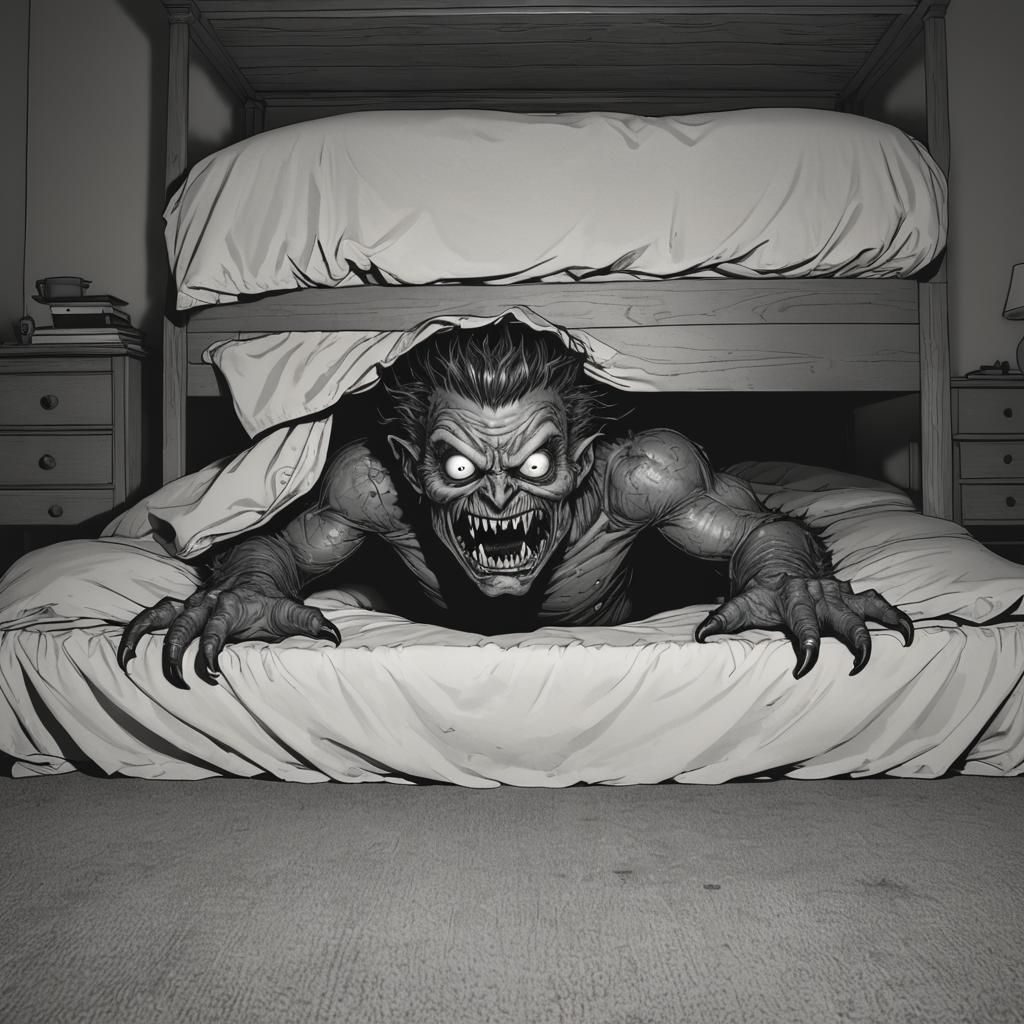 Scary Monster Man Under the Bed