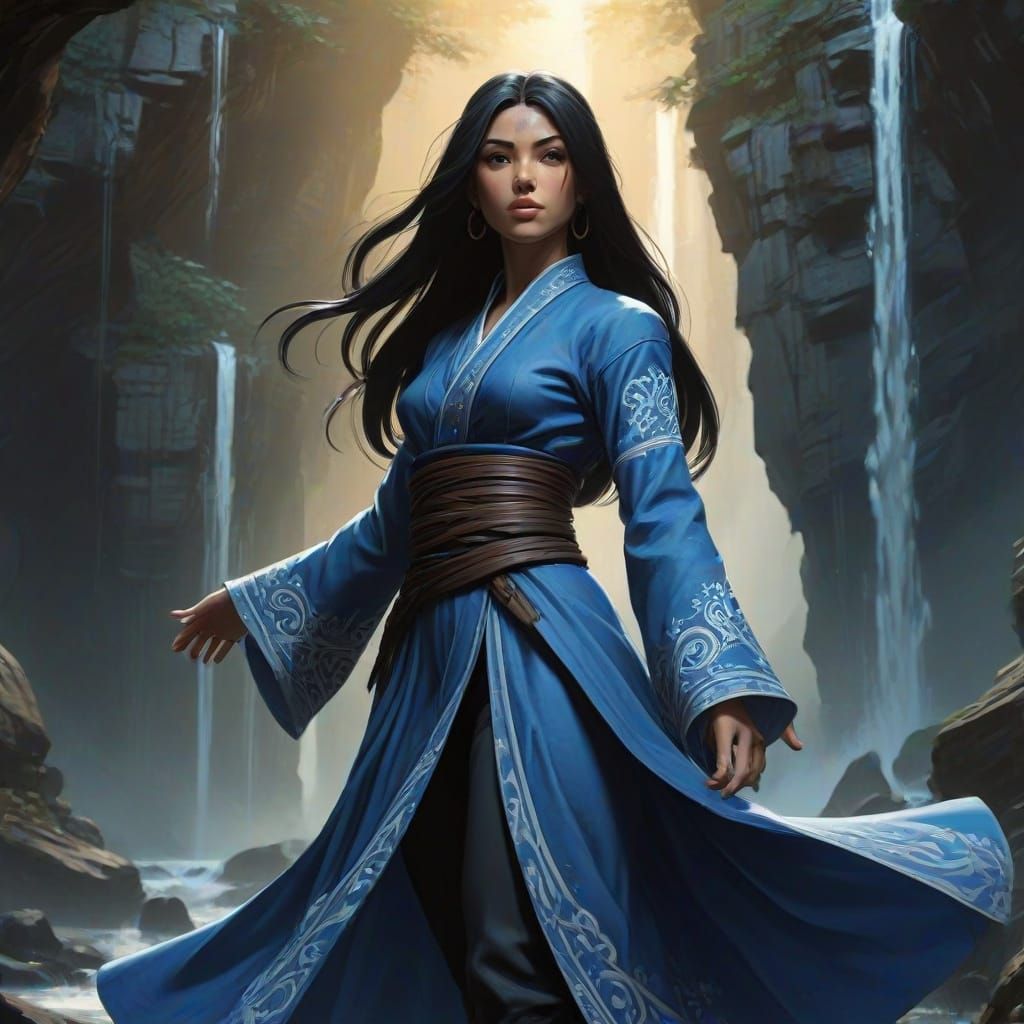 Surreal Anime Warrior Goddess Unveils Inner Strength