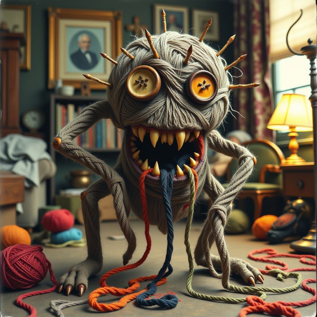 Fuzzy Yarn Tarantula Creatures