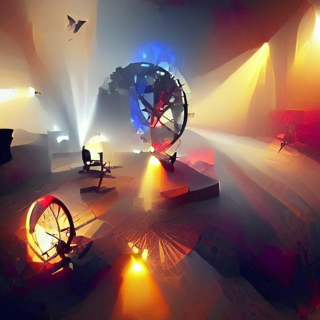 Technical Illustration of a Gyroscope