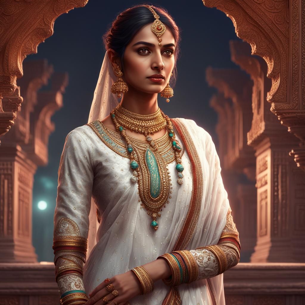 Indian Doctor Girl in Salwar Suit: Fantasy Concept Art