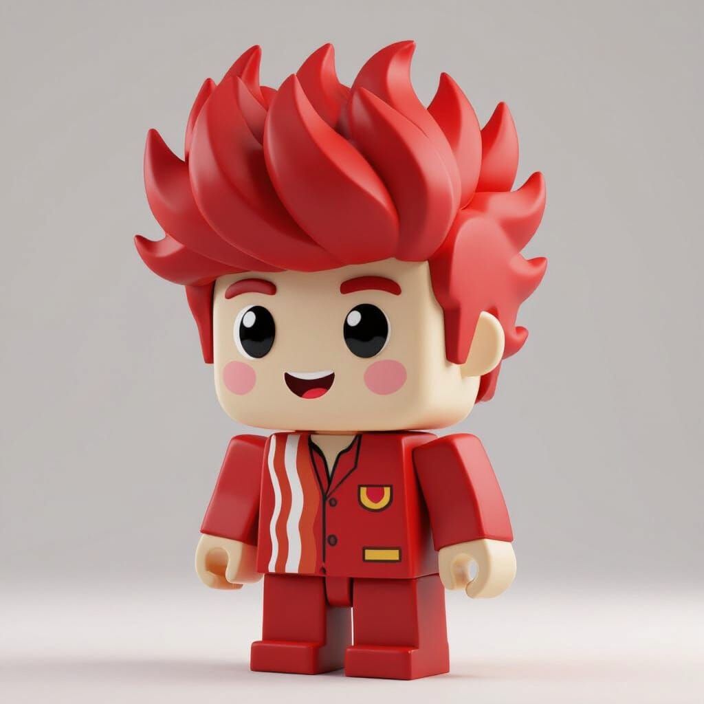 Roblox Bacon Avatar In All Red Digital Art